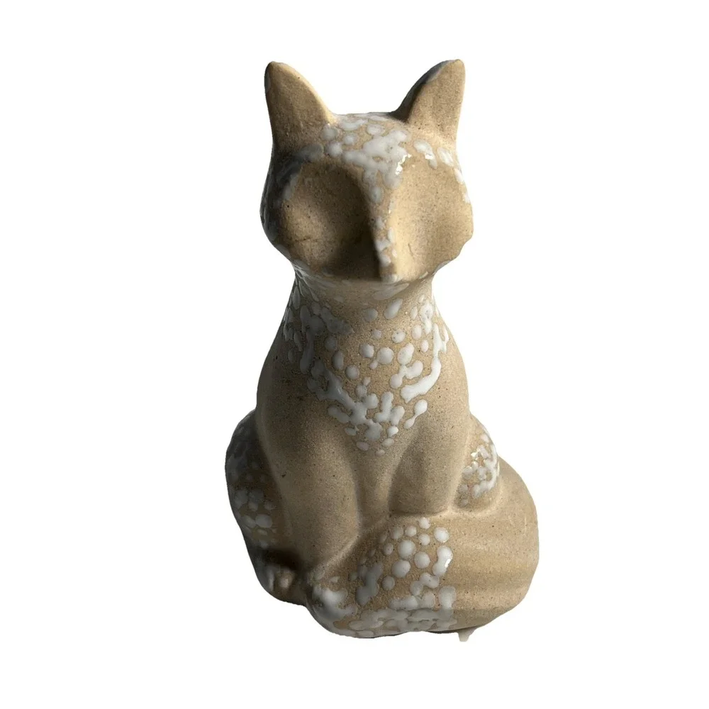 ANTHROPOLOGIE Woodland Bud Vase Fox Whimsical Stoneware